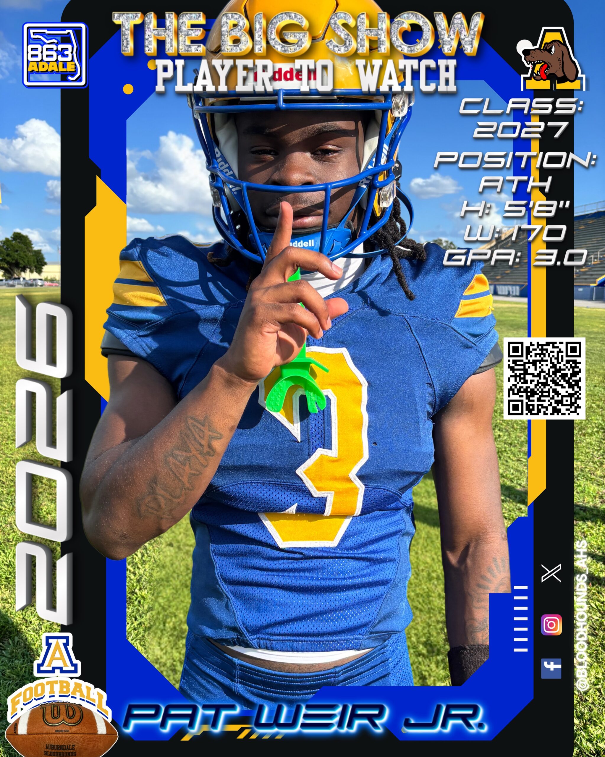 Pat Weir Jr Auburndale Football Player Spotlight