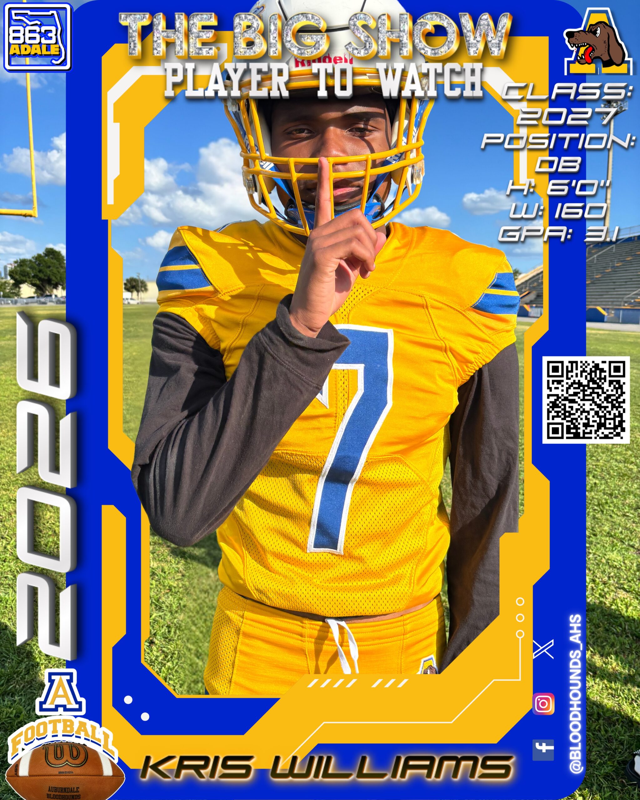 Kris Williams Auburndale Football Player Spotlight