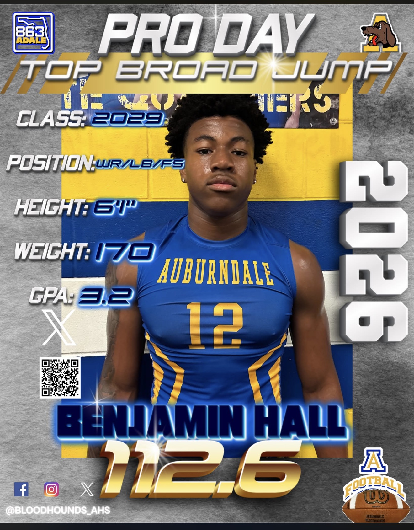 Benjamin Hall Auburndale Football Player Spotlight
