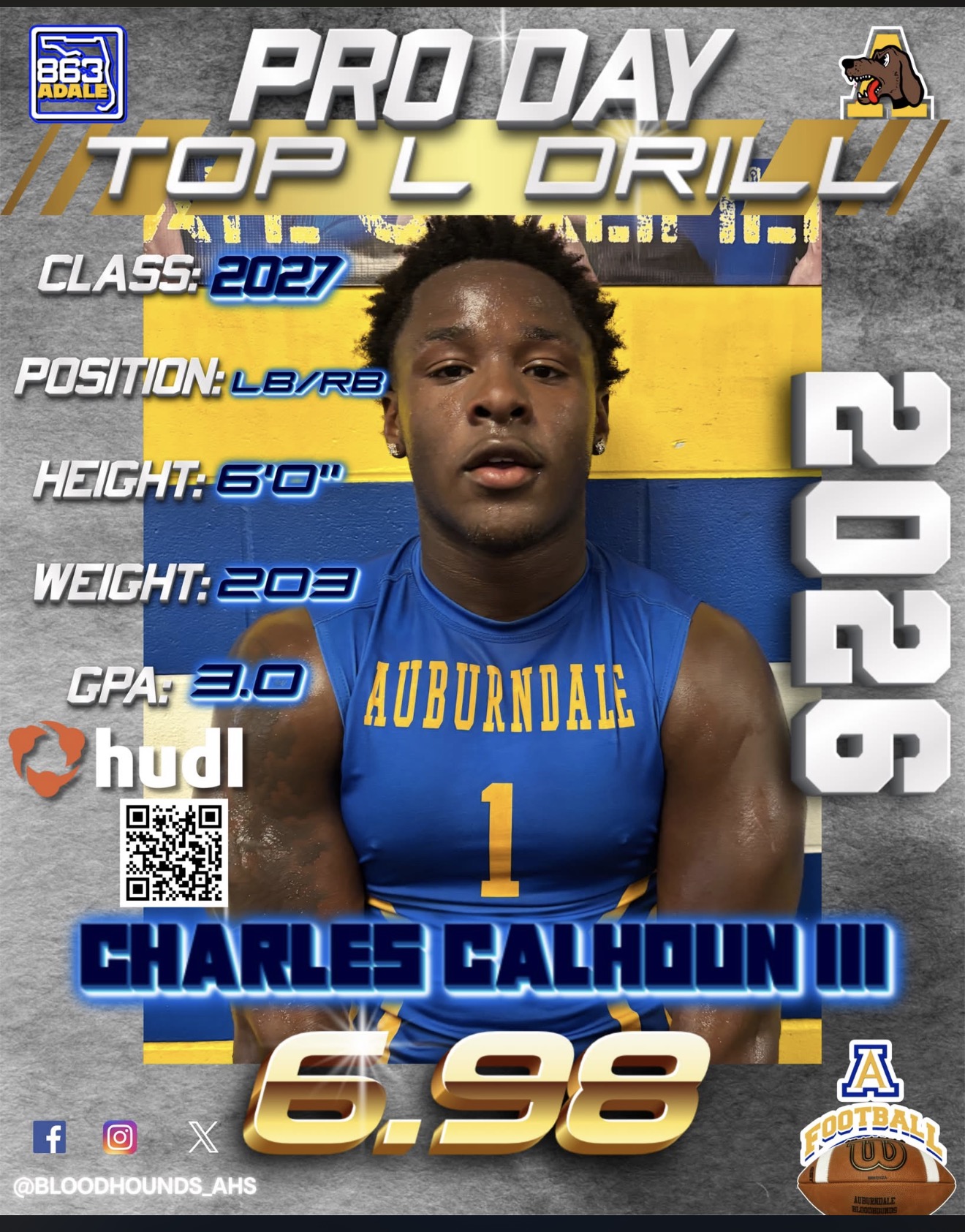 Charles Calhoun III Auburndale Football Player Spotlight