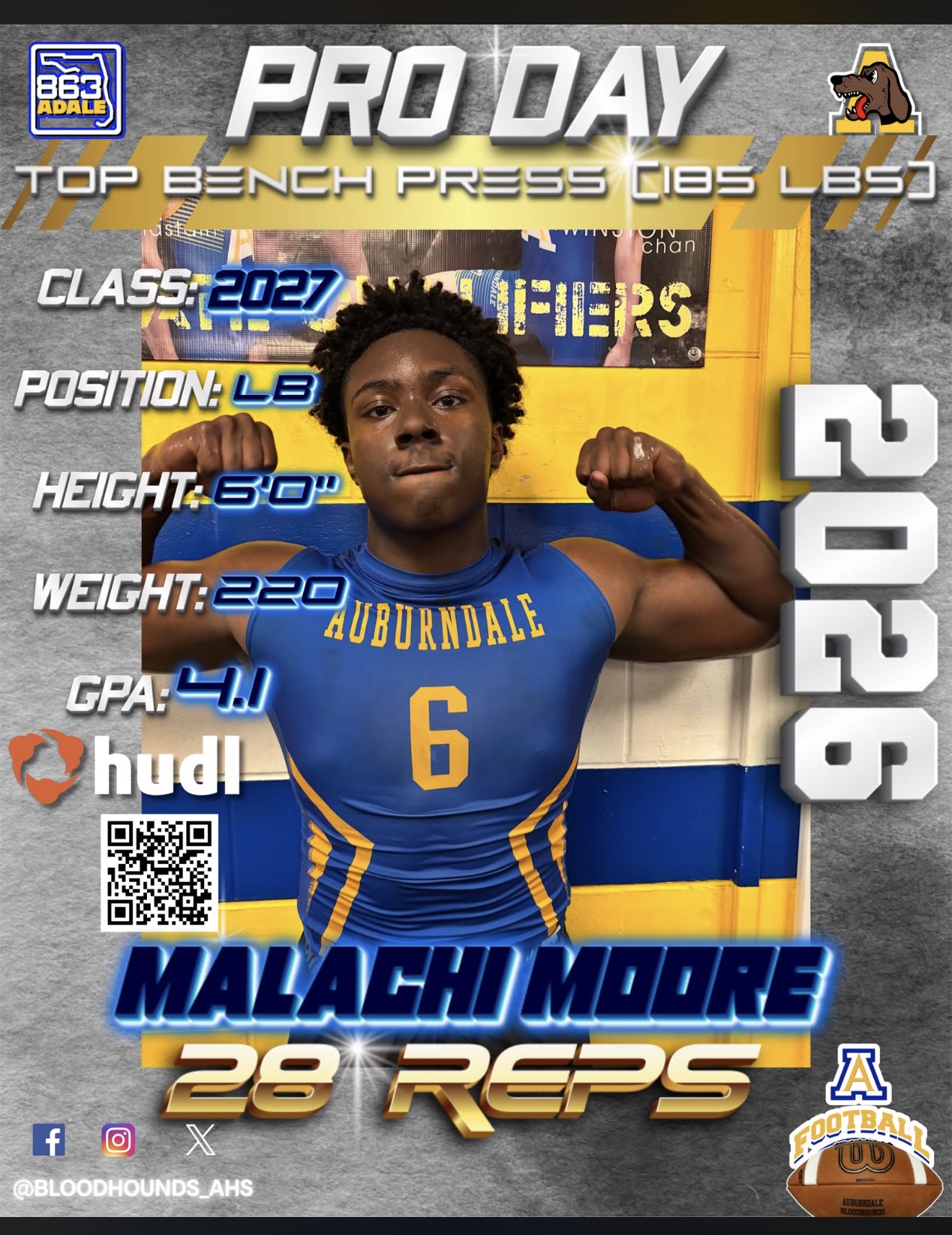 Malachi Moore Auburndale Football Player Spotlight