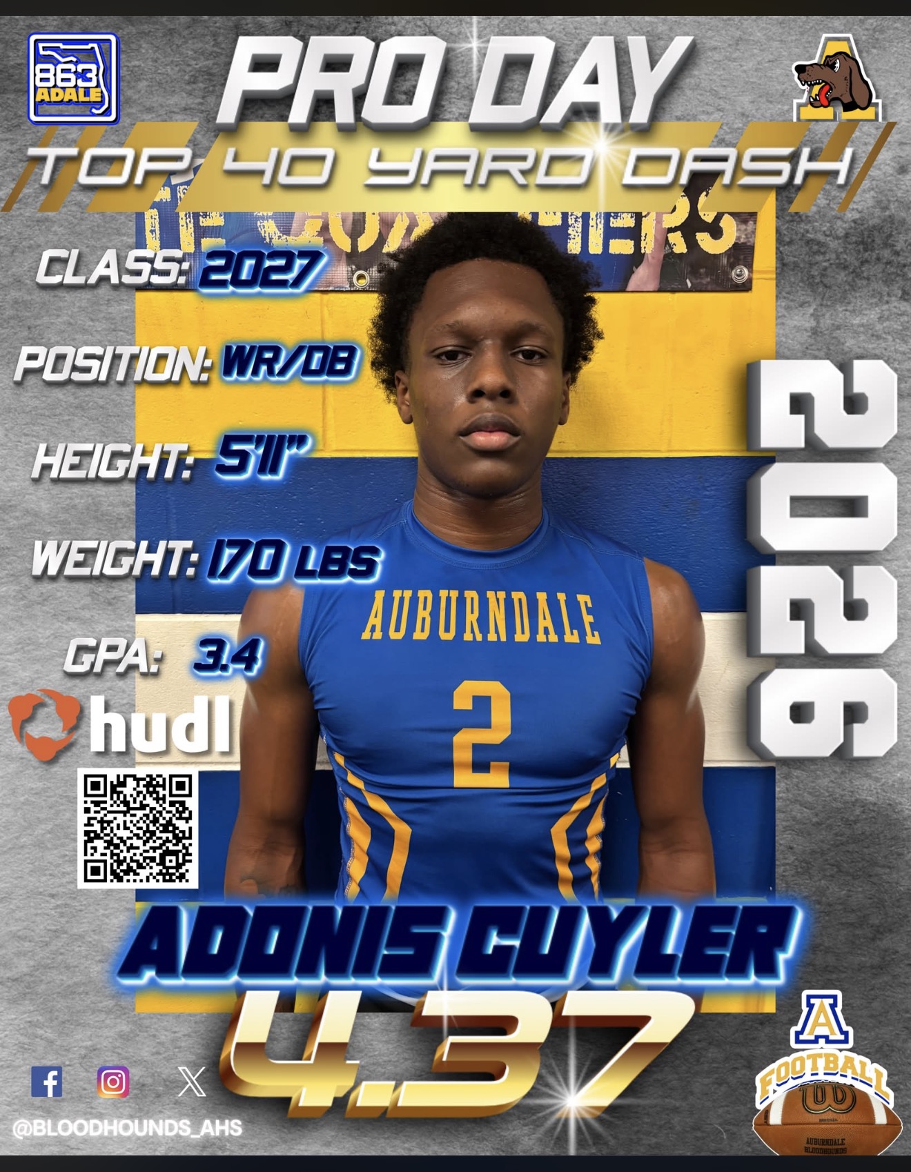 Adonis Cuyler Auburndale Football Player Spotlight