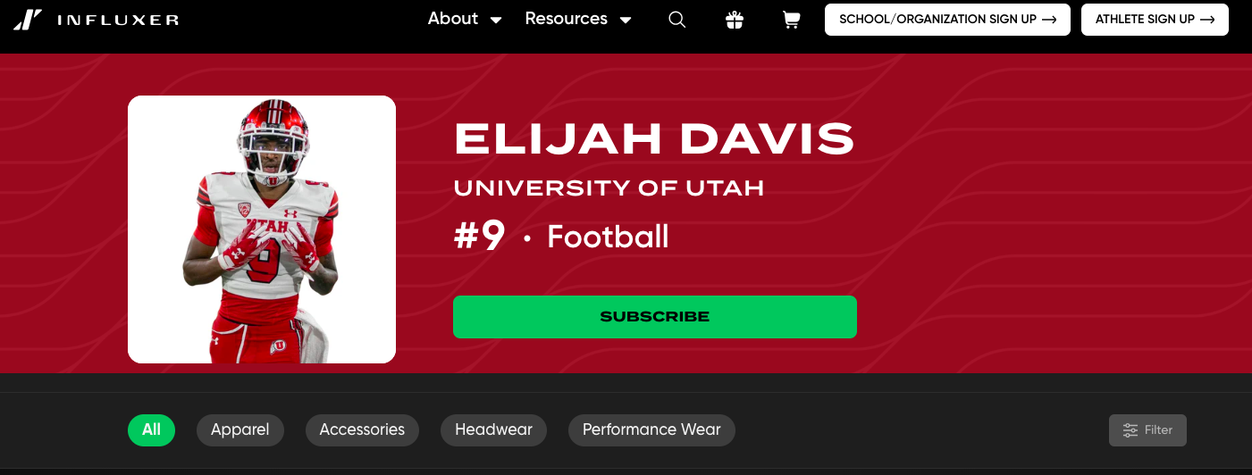 Elijah Davis NIL header